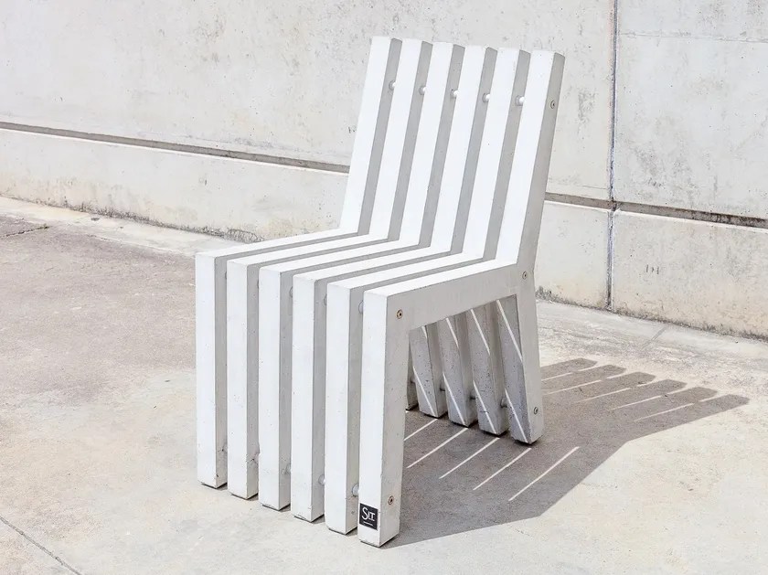 MASTERLAYER Fiberreinforced concrete outdoor chair By SIT design
