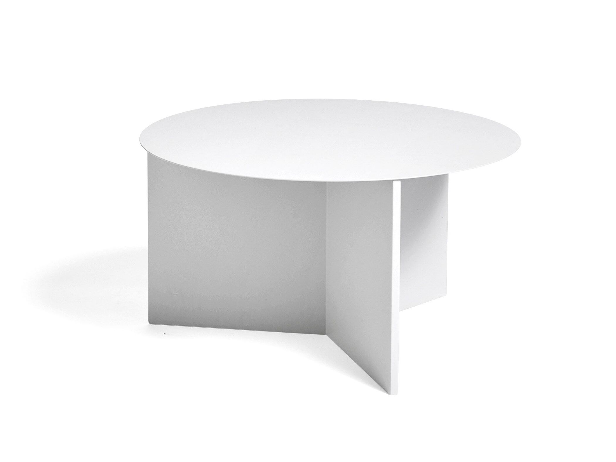 HAY SLIT ROUND 65 WHITE Round steel side table By In Stock