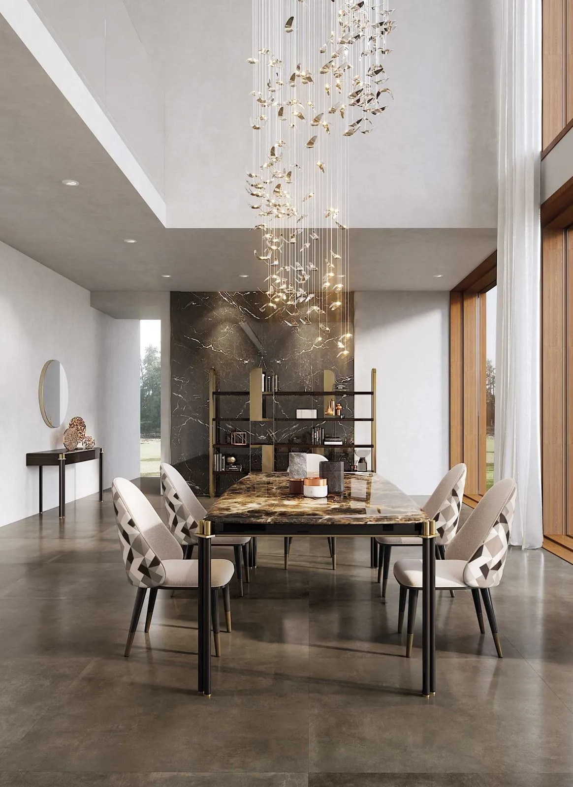 TUDOR R Marble table Rectangular marble living room table By Capital Collection design