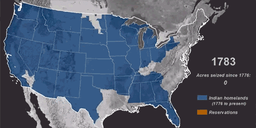 Map Timelapse of American seizure of indigenous land, 17761887
