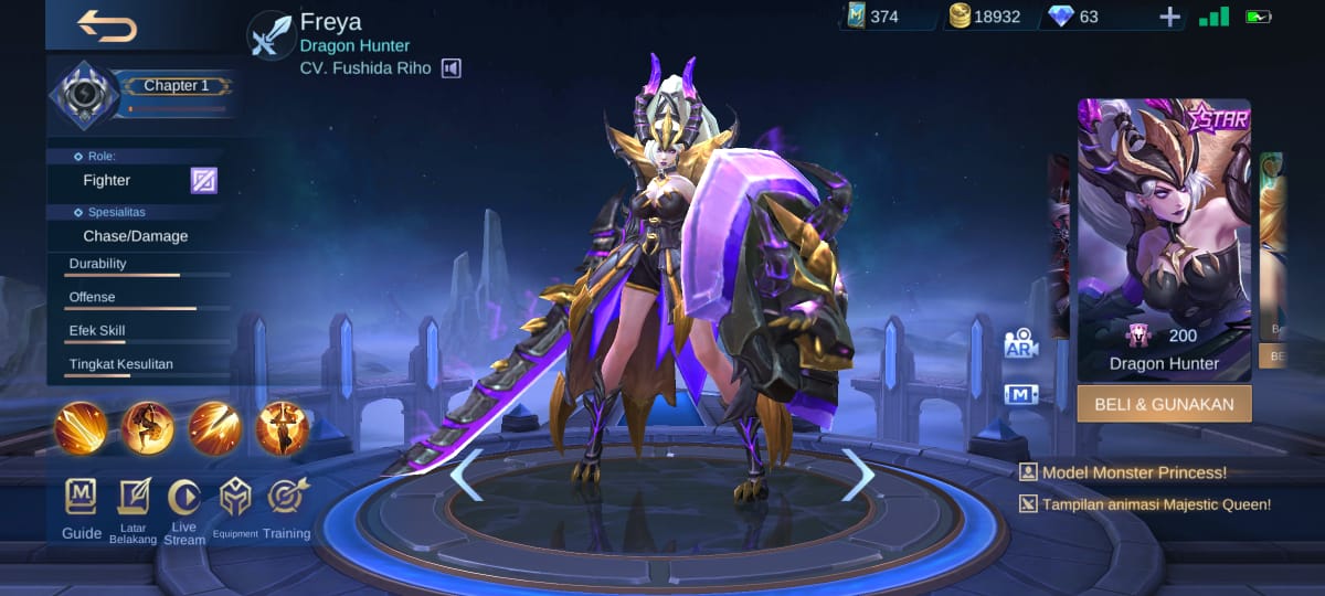 Daftar Semua Skin Starlight Member Mobile Legends, 2016