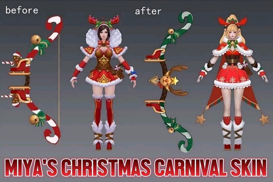 Bocoran Revamp Skin Miya Christmas Carnival Mobile Legends