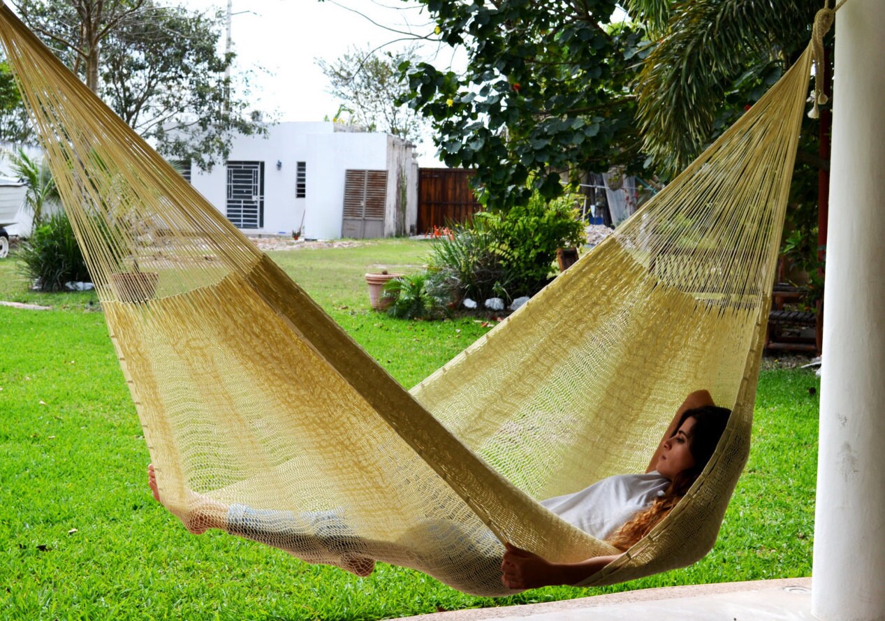Traditional Mayan Hammock. 100 Naturalcolored mayan hammock.
