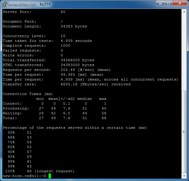利用Apache Bench测试主机性能 曙光博客