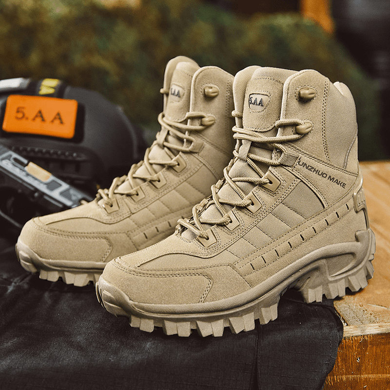 Men's Waterproof Outdoor AntiPuncture Work Combat Boots Army Boots