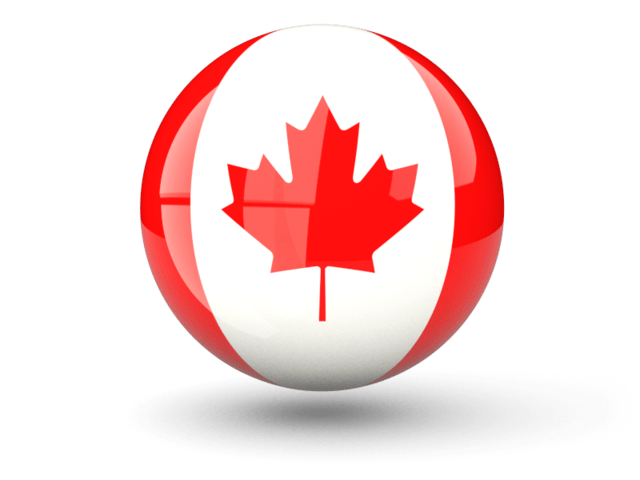 Sphere icon. Illustration of flag of Canada