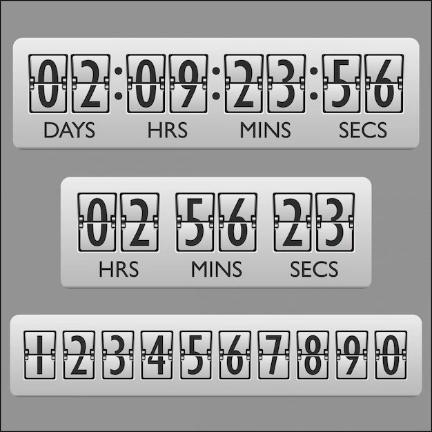 Free Vector Countdown clock timer