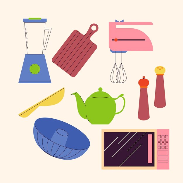 Free Vector Flat design kitchen elements