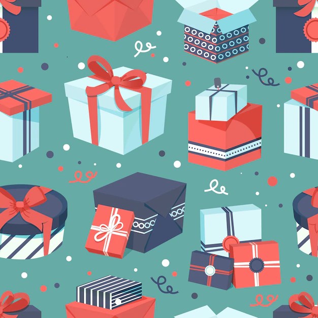 Free Vector Gift box pattern background