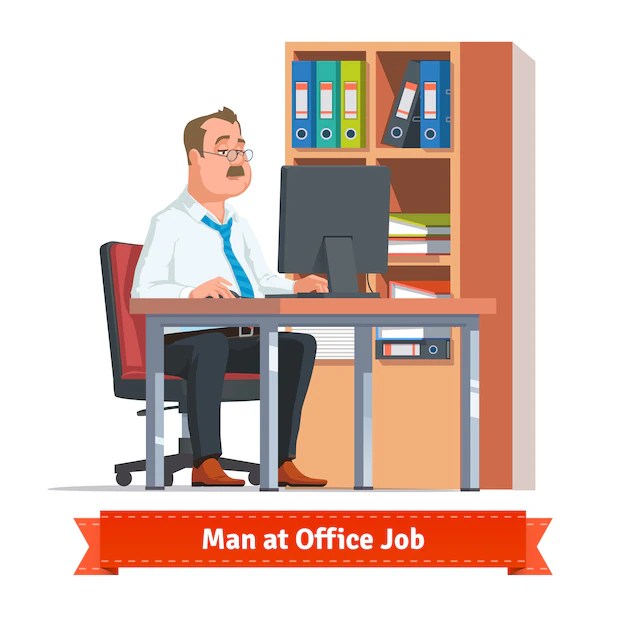 Desk Job Clipart
