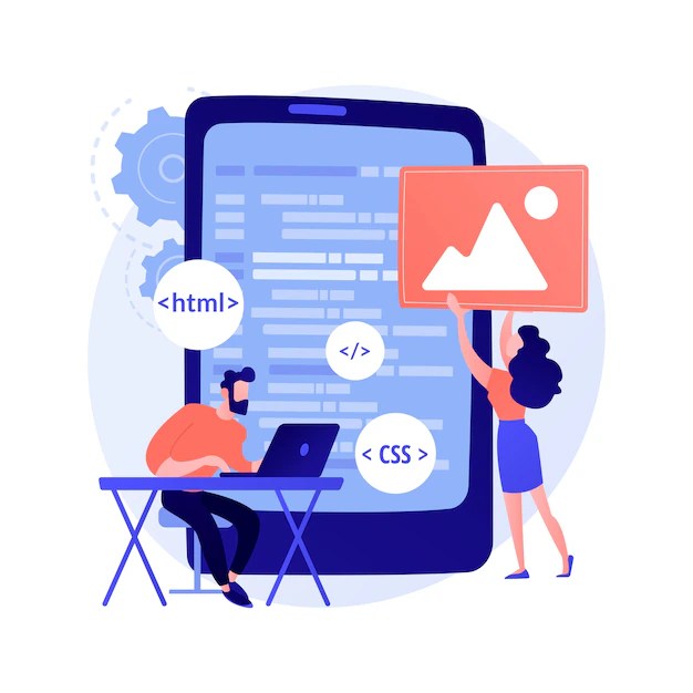 Free Vector Mobile application development. Programming languages