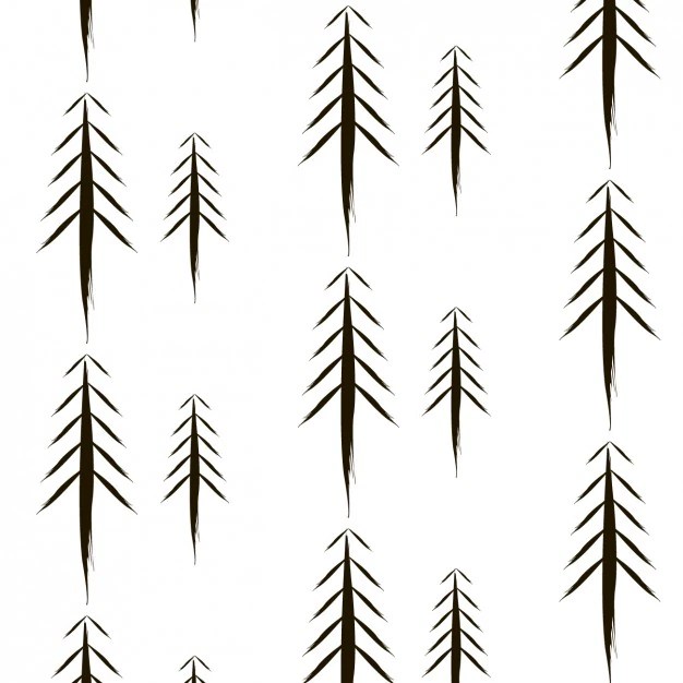 Free Vector White tree pattern