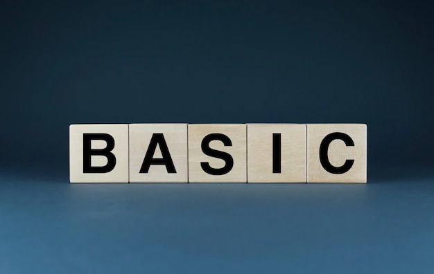 Premium Photo | Basic cubes form the word basic