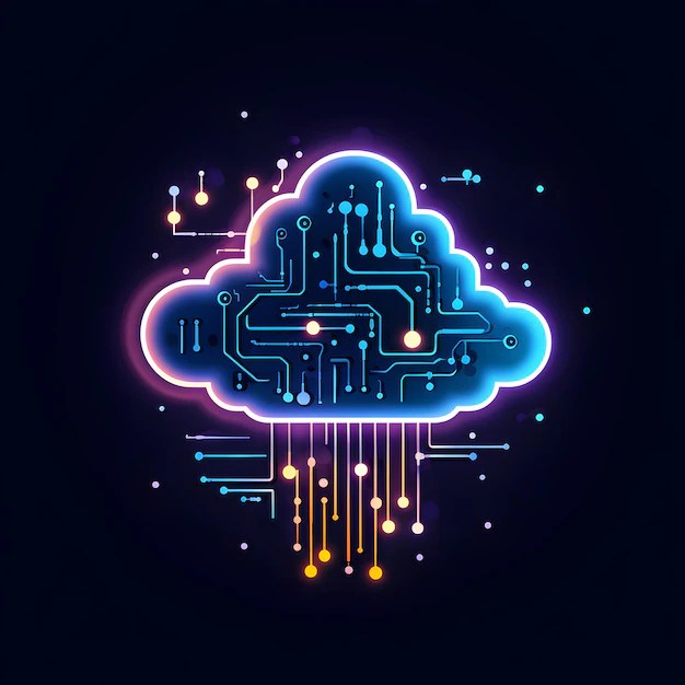 Premium Photo Cloud data storage cloud computing and data transfer