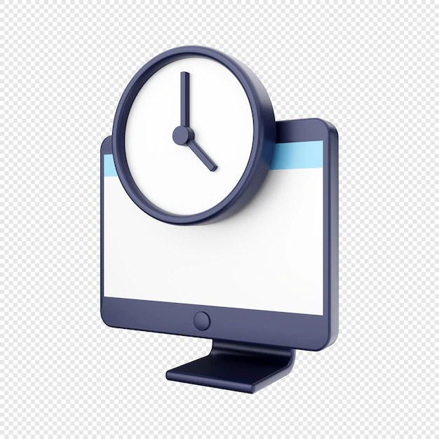 Premium PSD 3d computer function clock timer schedule