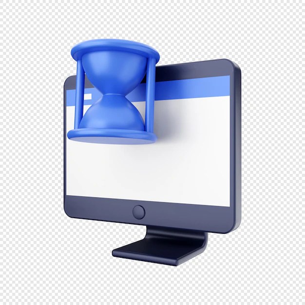 Premium PSD 3d computer function timer sand clock