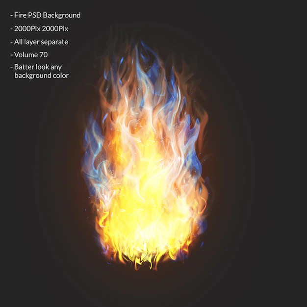 Premium PSD Fire flames effect layer