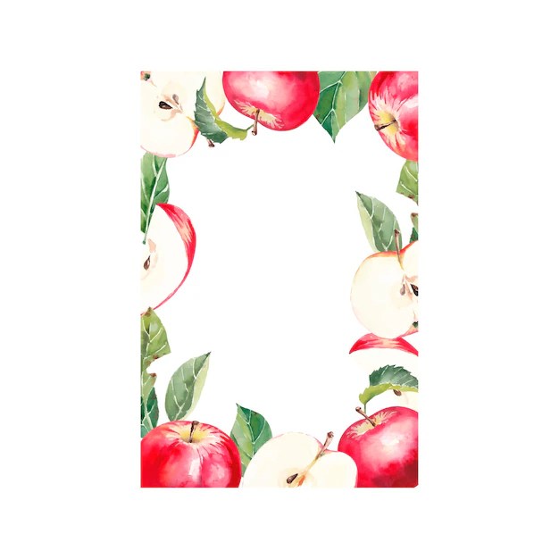 Premium Vector Apple frame