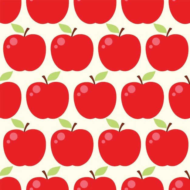 Premium Vector | Apple pattern