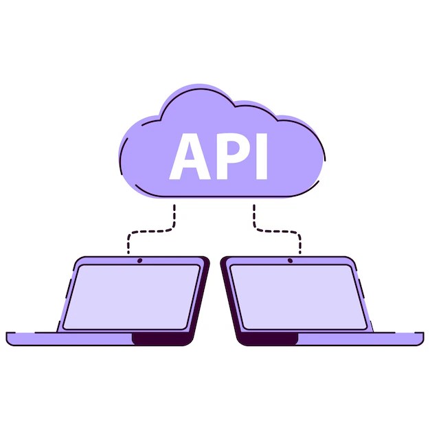 Premium Vector Application programming interface connect between