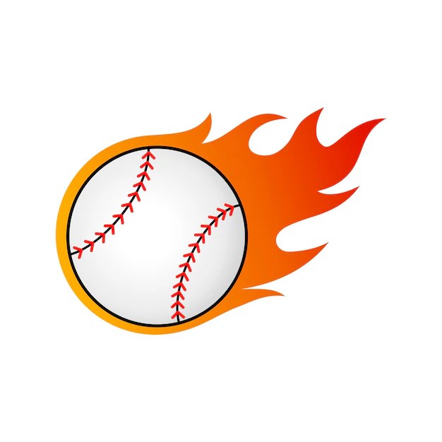 Premium Vector Baseball fire vector