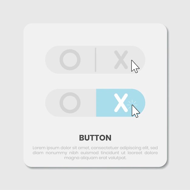 Premium Vector Bright theme button design for user interface