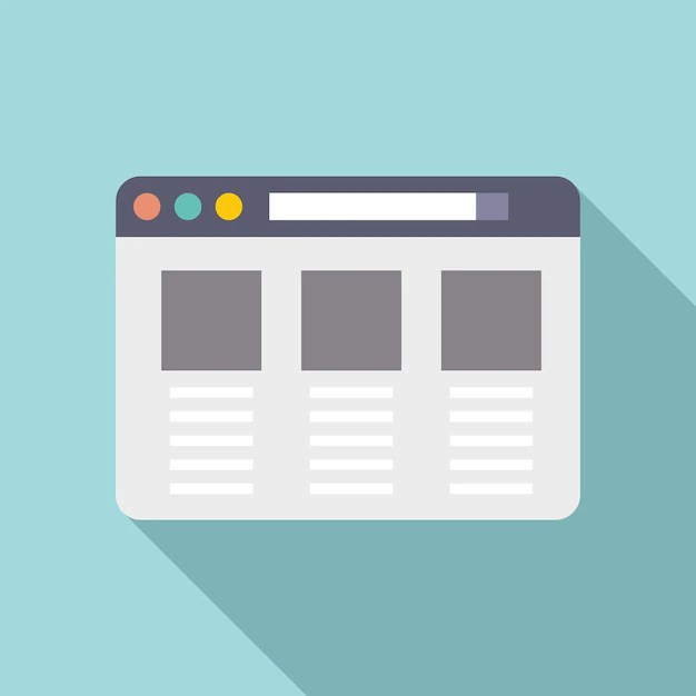 Premium Vector Browser tab icon flat vector Window computer Bar interface