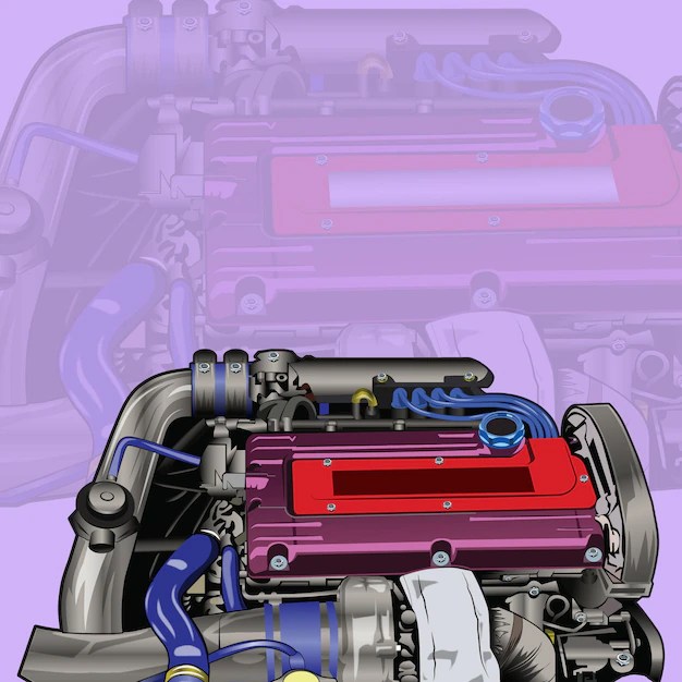 Premium Vector Car engine vector