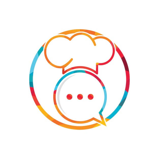 Premium Vector Chef Talk Vector Logo Design