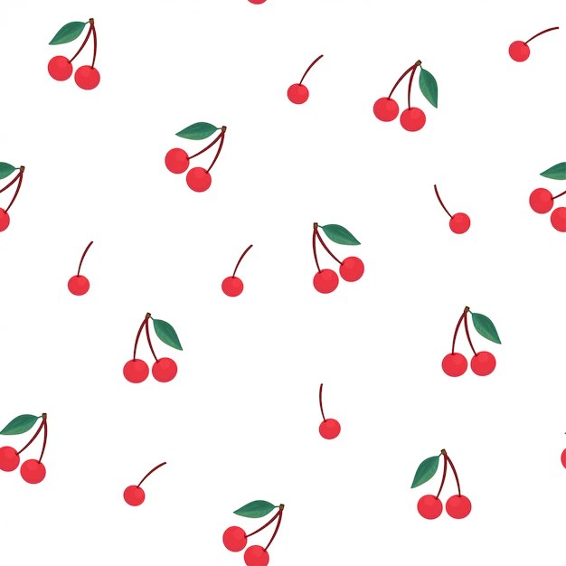 Premium Vector Cherry fruit pattern kitchen