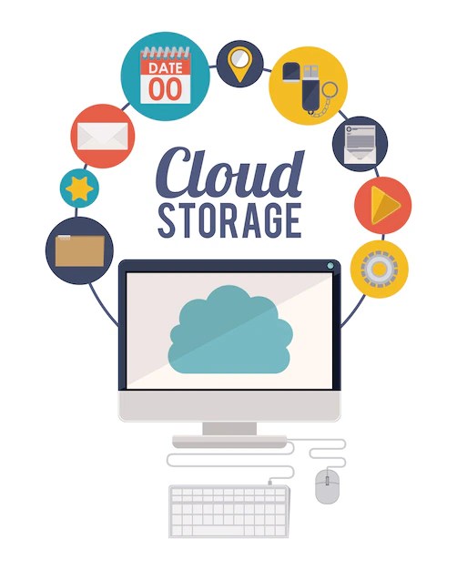 Premium Vector Cloud storage design