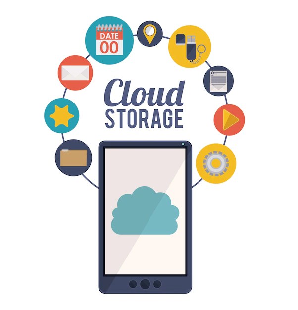 Premium Vector Cloud storage design