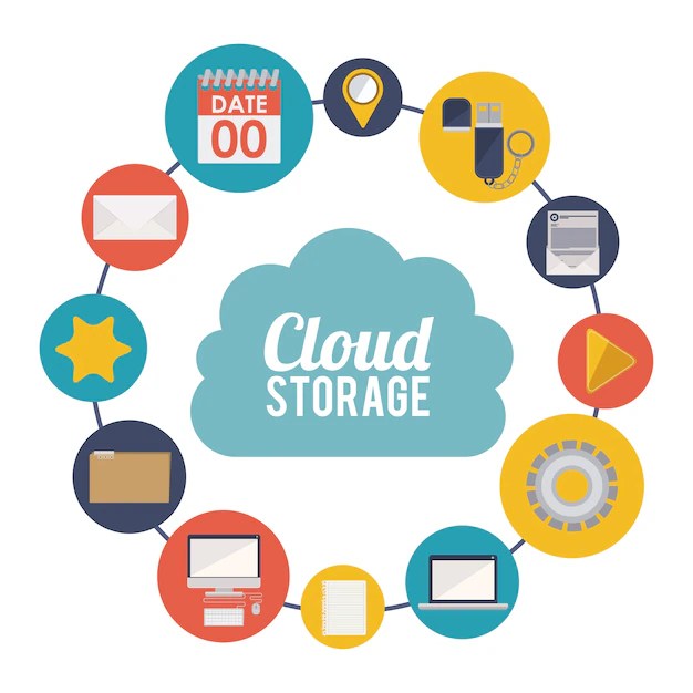 Premium Vector Cloud storage design