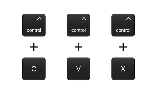 Ctrl + C, Ctrl + V 및 Ctrl + Z. Control C, Control V 키보드 버튼. 단축키를 복사하여