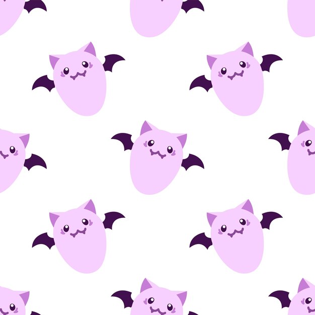 Premium Vector Cute bat vector seamless pattern