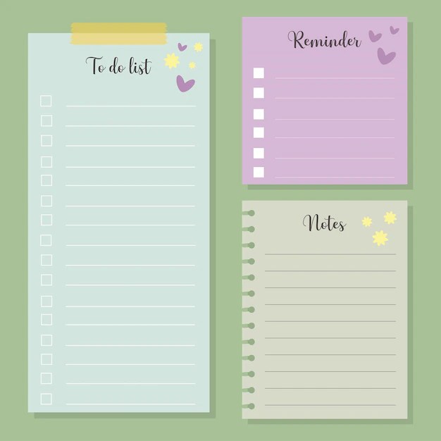 Premium Vector Cute notes and notepad design