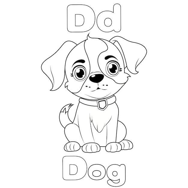 Premium Vector D for dog