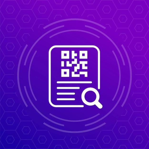 Premium Vector Document with qr code icon vector