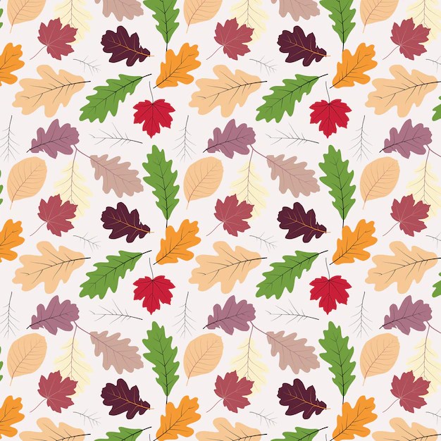 Premium Vector | Fall leaves pattern
