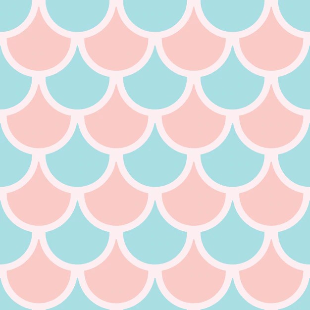 Premium Vector Fish scale seamless repeat pattern design
