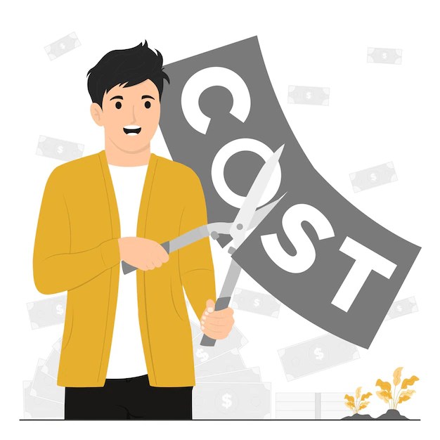 Premium Vector Flat vector cost reduction or decrease expense