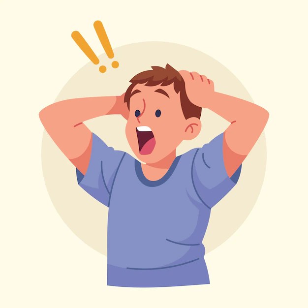 Flat Vector Shocking Illustration Premium Vector