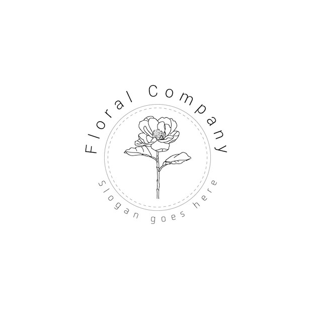 Premium Vector Flower Vector Logo Design