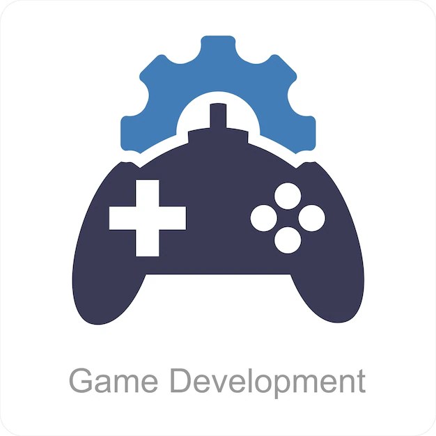 Premium Vector Game development and development icon concept
