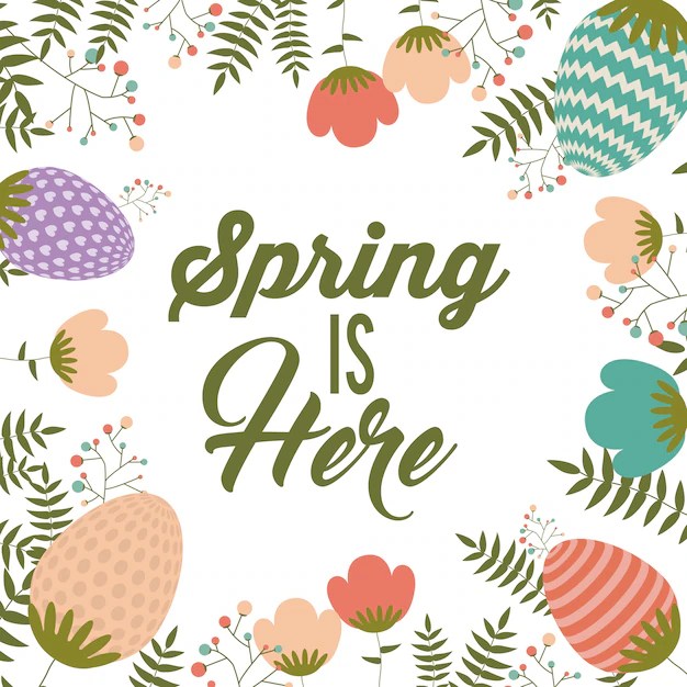 Premium Vector Hello spring design