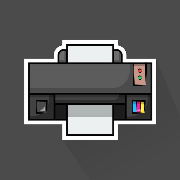Premium Vector Illustration vector of printer in flat design