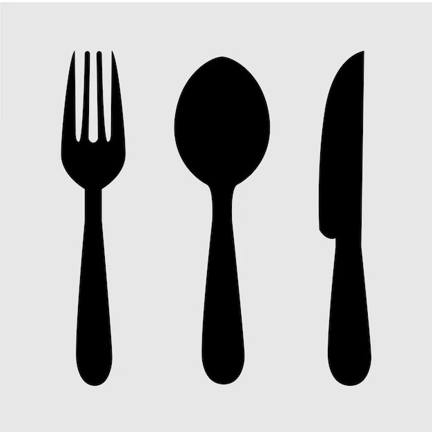 Premium Vector Knife fork and spoon vector