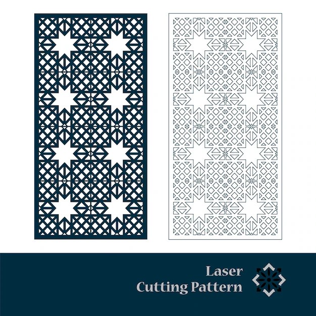 Premium Vector Laser cutting pattern design