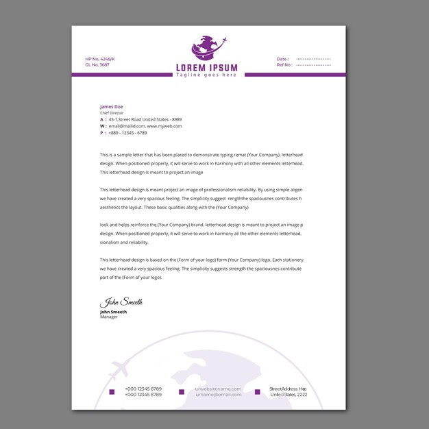 Premium Vector Letter head template