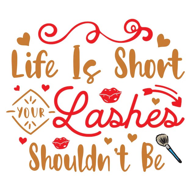 Premium Vector Makeup quotes vector design